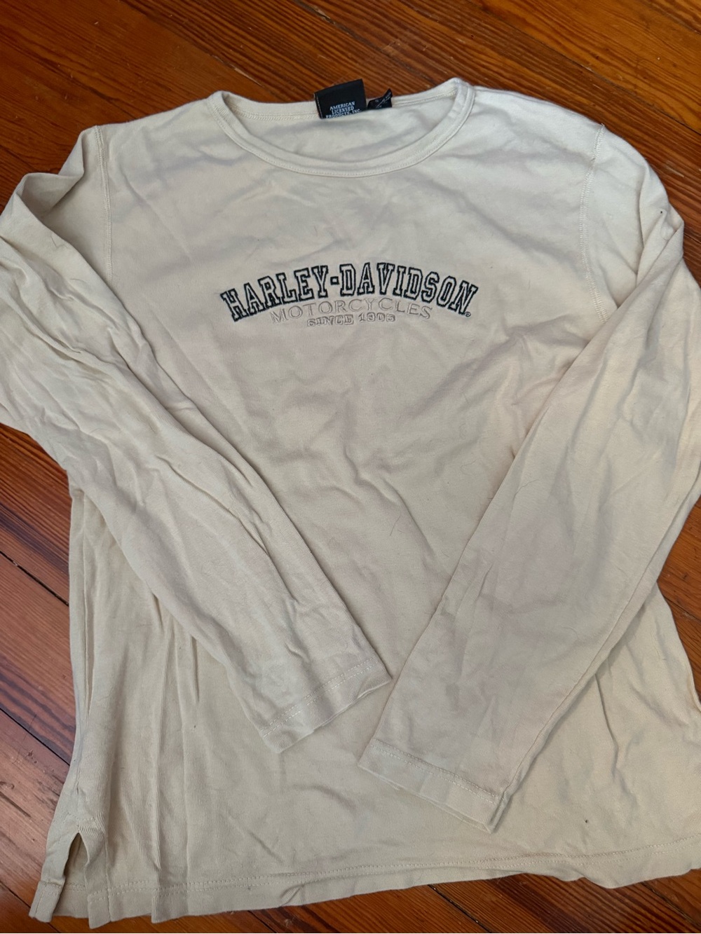 Harley-Davidson Long Sleeve Logo Tee - Cream